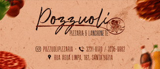 Desde 2008 a Pozzuoli, Pizzaria & Lachonete, oferece aos seus clientes um vasto cardápio de pizzas, lanches e porções, sendo uma ótima opção gastronômica.